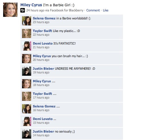 Niñatas,Justin Bieber,cantantes,barbie girl