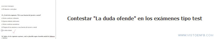 test,la duda ofende,exámenes,contestar