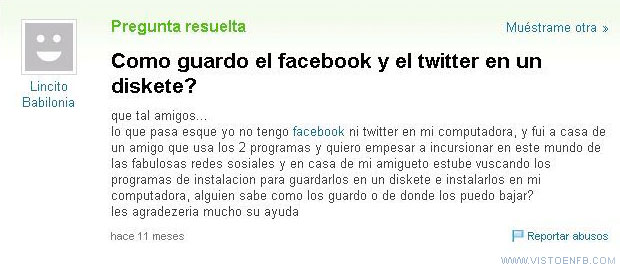 facebook,yahoo respuestas,twitter
