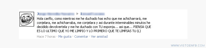 facebook,esponja,ducha,cariño