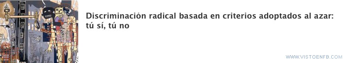 discriminación,criterio