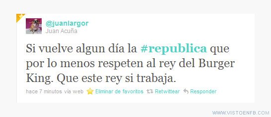 tweet,rey,república,Burger King