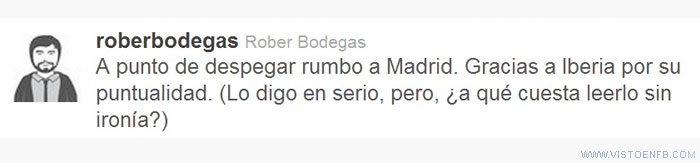 sin retraso,Rober Bodegas,ironía,Iberia