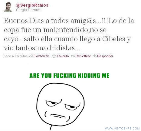 Twitter,Sergio Ramos,Real Madrid,Are you fucking kidding me