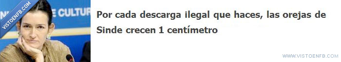 Sinde,orejas,ley absurda