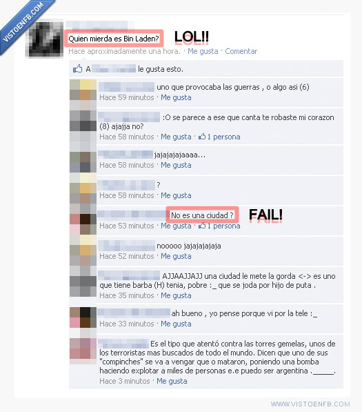 Tu vieja,Obama,Ignorancia,Bin Laden