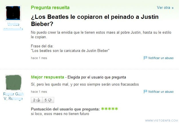 yahoo respuestas,pelo,peinado,justin bieber,beatles