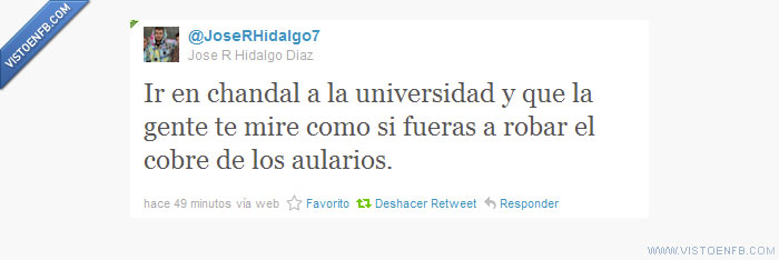universidad,robar,cobre,chandal