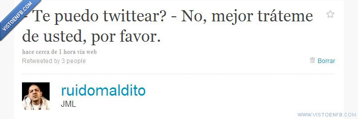 usted,Twitter,tutear,chiste