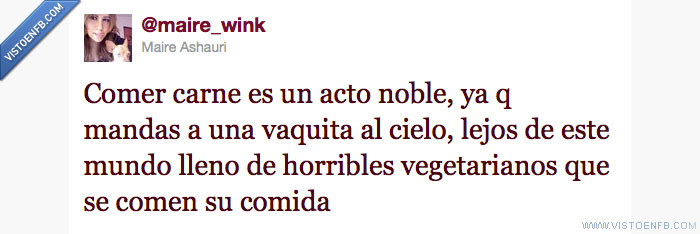 vegetarianos,vaca,carne