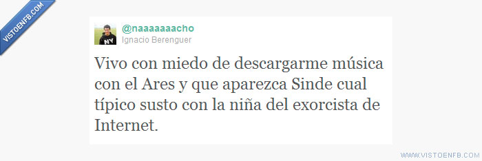 sinde,ley sinde,exorcista,descargas,ares