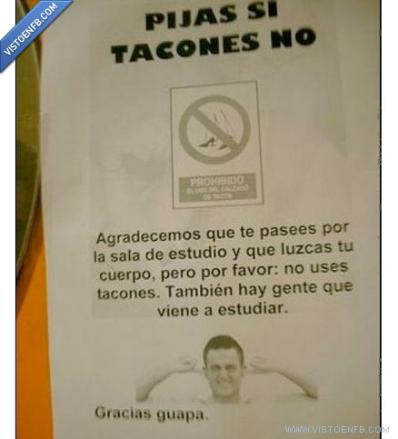 pijas estudiar biblioteca tacones