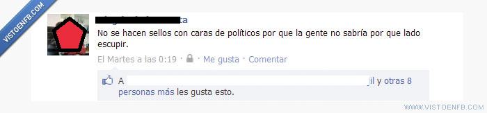 sello,políticos,escupir,caras