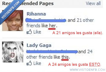 rihanna,páginas recomendadas,LOL,lady gaga,inglés,fail,cosa