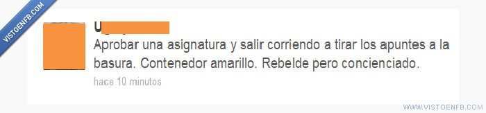 twitter,reciclaje,rebelde,examenes,apuntes