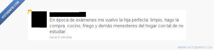 twitter,hija,fregar,exámenes,estudiar
