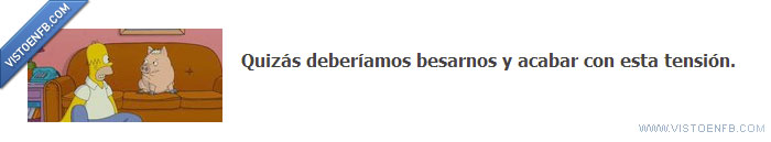 Tensión,Spidercerdo,Página,Homer,Facebook,Besarse