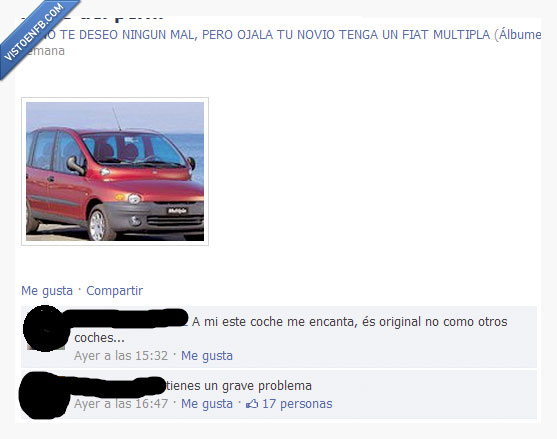 gusto,fiat multipla,coche,horror