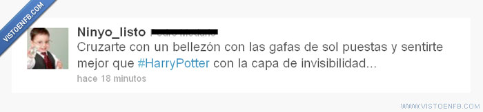 niño listo,harry potter,gafas de sol,capa de invisibilidad,Bellezón,tía buena