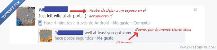 xbox,hermano,facebook,esposa,aeropuerto