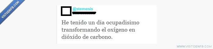 twitter,oxígeno,dióxido de carbono