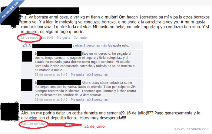 pedir,novio,indignada,explicación,conducir,coche,borrachera,alcohol,semana