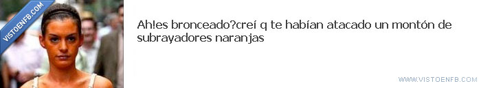 subrayadores,naranjas,naranja,bronceado