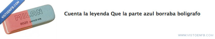 leyendas,goma de borrar,boligrafo,azul