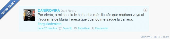 maria teresa campos,Dani Rovira,Carrera,Abuela