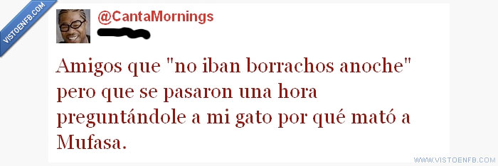 Twitter,mufasa,gatos,borrachos