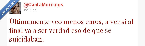 emos,canta mornings,twitter