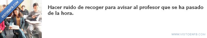 ruido,recoger,profesor,hora,clases,avisar