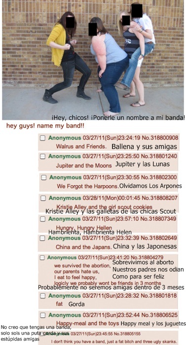 sincero,opinión,nombre,gorda,estúpido,cruel,comentarios,banda,4chan