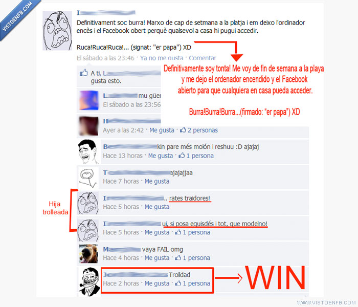 Trollear,Trolldad,Padre,Fin de semana,Fail,Facebook,Estado