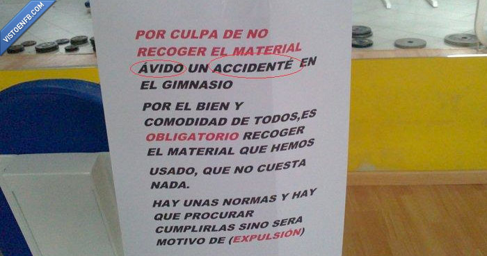 ortografia,gimnasios,faltas,ávido