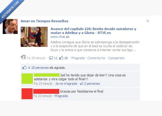 fail,desvelar,avance,amar en tiempos revueltos,final