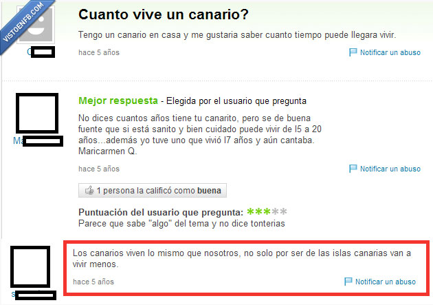 canario subnormales everywhere