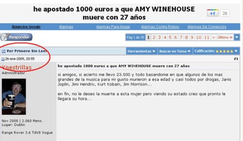 forocoches,apuesta,amy winehouse,1000 euros,muerte