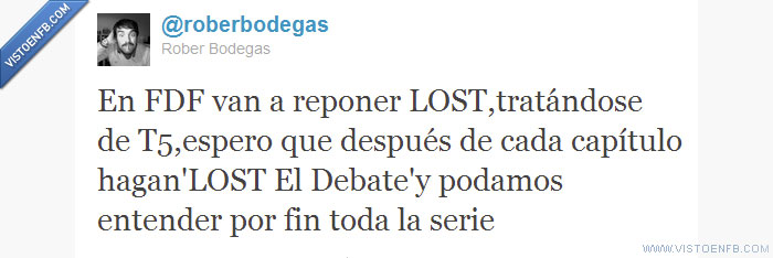Rober Bodegas,Perdidos,Lost,Twitter