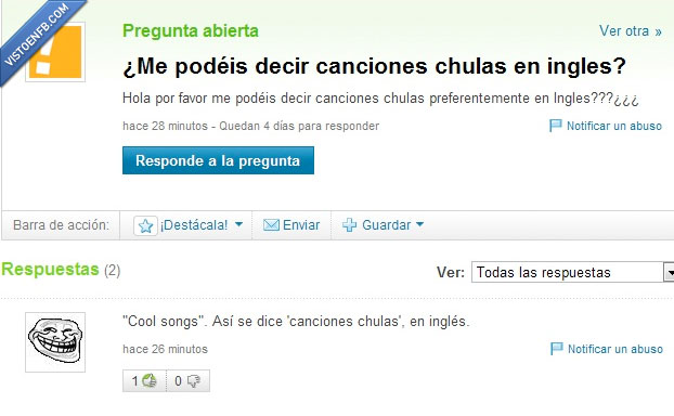 troll,inglés,canciones