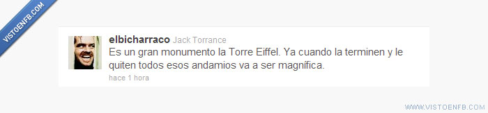 torre eiffel,bicharraco,andamios,twitter