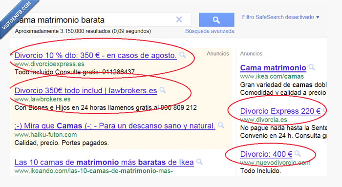 google,divorcio,matrimonio,camas