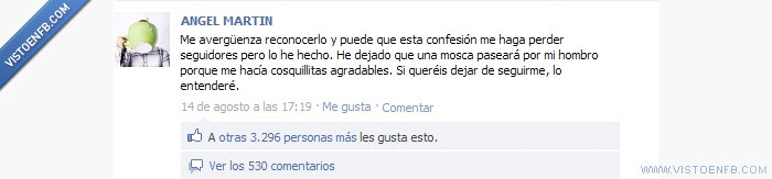 Ángel Martín,mosca,hombro,cosquillitas