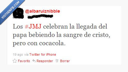 jmj,cubata,vino,cocacola,sangre de cristo,calimocho