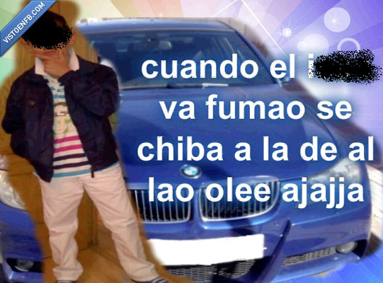 coche,fumao,niño