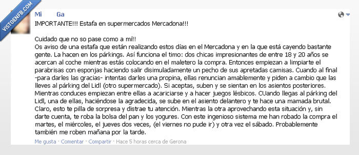 Mercadona,Ladrones,Importante,Aviso