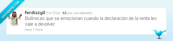 bulímicas,devolución,renta