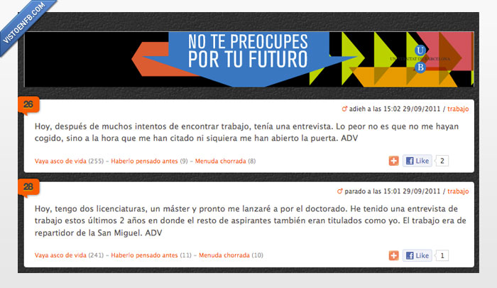 preocupación,trabajo,futuro,asco de vida,ub