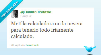 Twitter,calculadora,Nevera