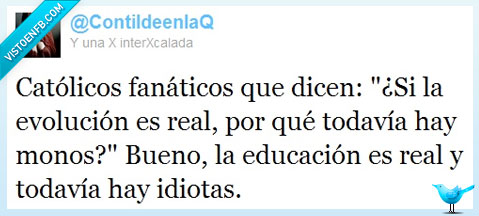 educacion  catolicos fanaticos,humanos,monos,evolucion,teoria